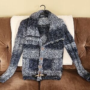 Chunky Knit Cardigan with Toggle Closure